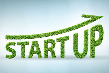 Green Start-up concept - 3d rendering