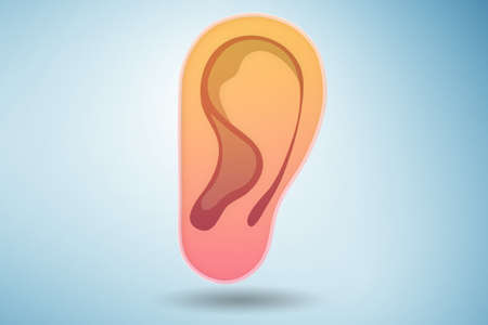 The human ear in the medical concept - 3d rendering