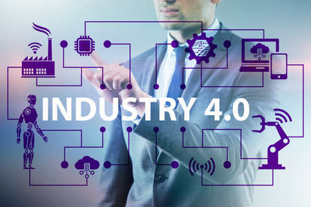 Modern industry 4.0 technical automation conceptの写真素材