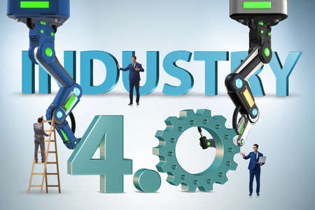 The modern industry 4.0 technical automation conceptの写真素材