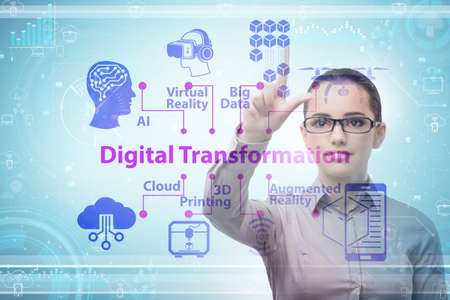 Digital transformation and digitalization technology conceptの写真素材