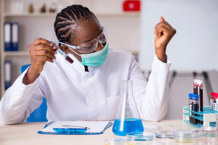 Doctor developing covid-19 vaccine in lab