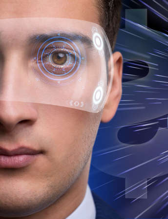 Future of currency trading with businessman