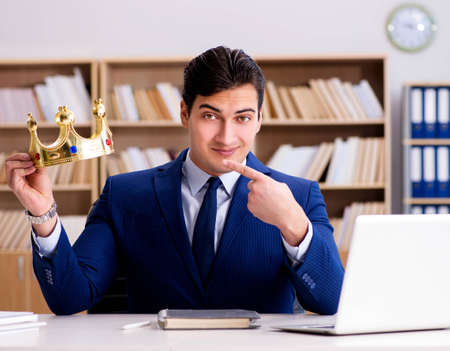 King businessman working in the officeの写真素材