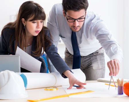 Engineers working on new project