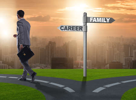 The work life or home balance business concept