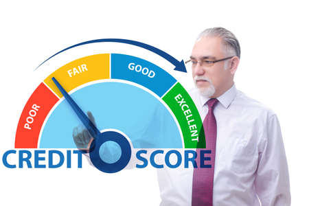 Businessman in credit score conceptの写真素材