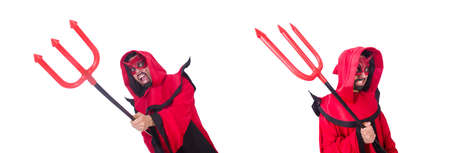 Man devil in red costume