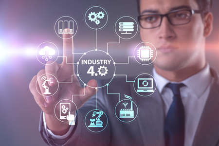 Modern industry 4.0 technical automation conceptの写真素材