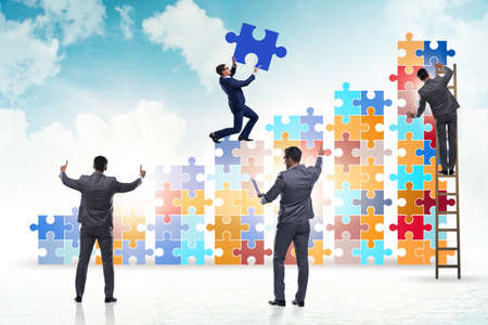 Businessman in the growth concept - business metaphor