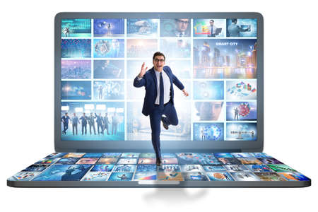 Many different images in video streaming concept
