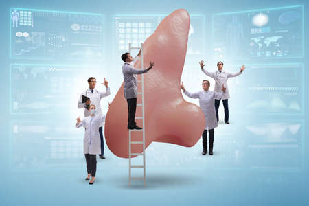 The doctors doing plastic nose surgeryの写真素材