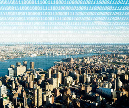 The concept of modern digital city and innovationの写真素材