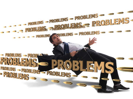 Business problem and challenge concept with businessman