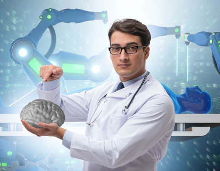 Telehealth concept with doctor doing remote check-up