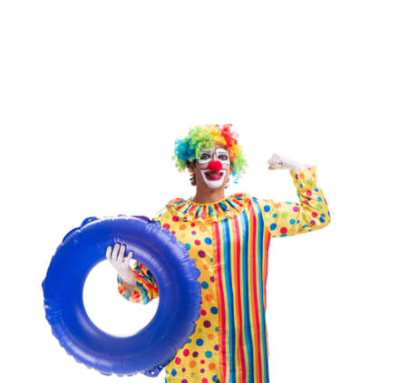 Funny clown isolated on white background