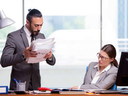 Man and woman in business conceptの写真素材