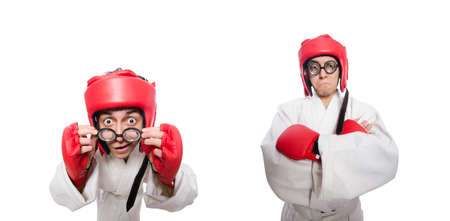 Man boxer isolated on whiteの写真素材