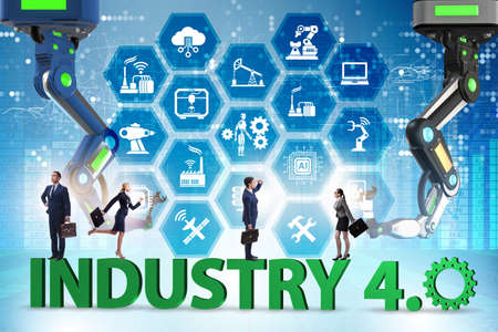 Modern industry 4.0 technical automation concept