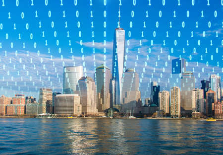 Concept of modern digital city and innovationの写真素材