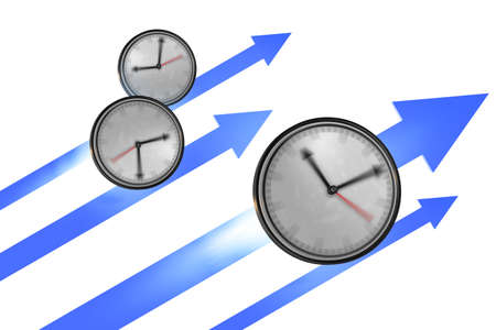 Illustration of the time and growth - 3d rendering