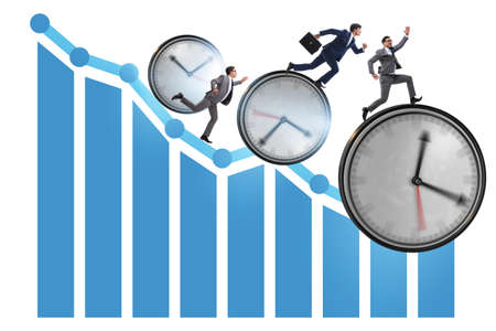 The concept of recession and decline with time clocks