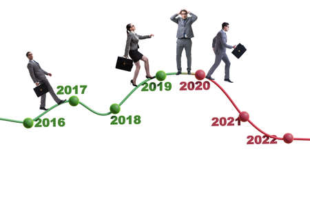 Businessman in market crash conceptの写真素材