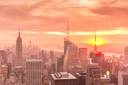 New York - DECEMBER 20, 2013: View of Lower Manhattan on Decembeのeditorial素材