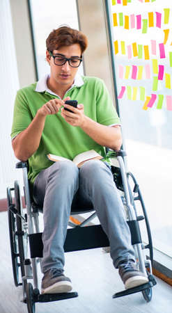 Young student in wheelchair with many conflicting priorities