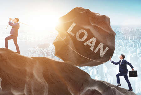 The business concept of debt and borrowingの写真素材