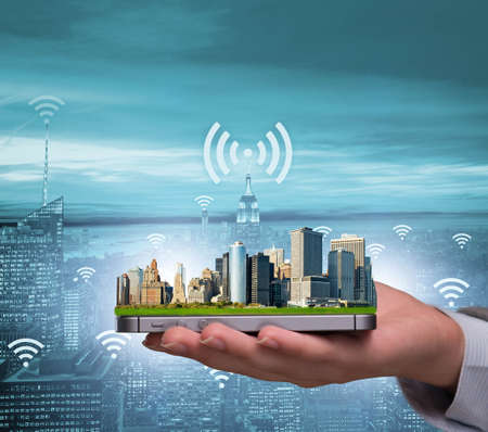 Concept of innovative smart cityの写真素材