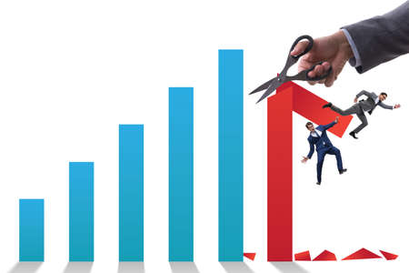 Economic crisis due to coronavirus covid-19の写真素材