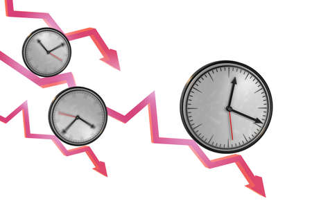 Recession and the decline concept - 3d renderingの写真素材