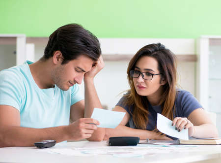 Young family struggling with personal financeの写真素材