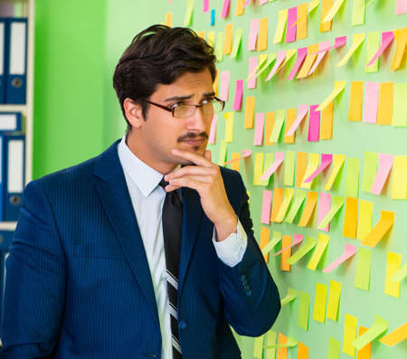 Businessman with many business prioritiesの写真素材