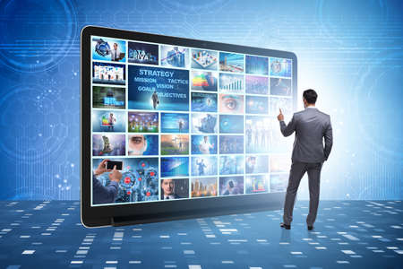 Many different images in video streaming concept