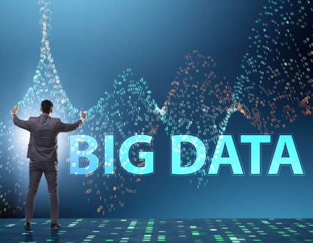 Fintech financial big data concept with analystの写真素材