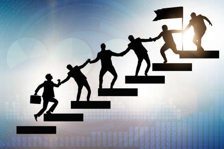 Concept of mentoship and support in the business