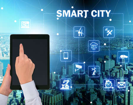 Smart city in innovation conceptの写真素材