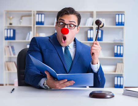 Lawyer working in his officeの写真素材