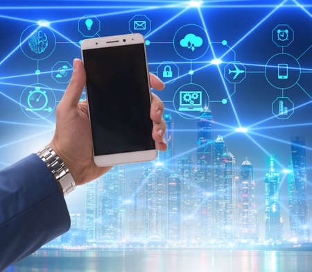 Smart city in innovation concept
