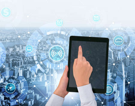 Smart city in innovation concept