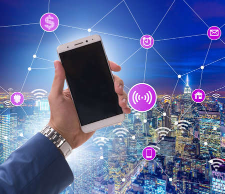 Smart city in innovation concept