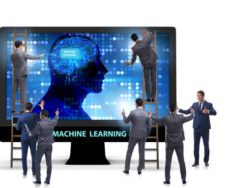 The machine learning concept as modern technologyの写真素材