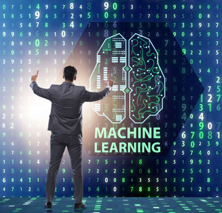 The machine learning concept as modern technologyの写真素材