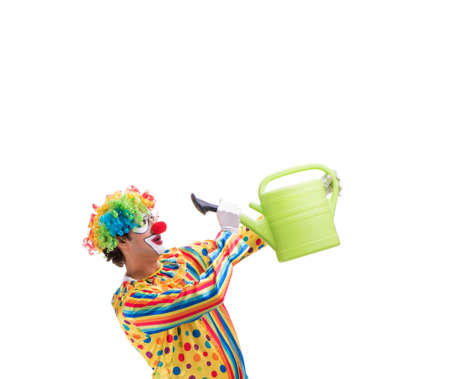 The funny clown isolated on white background
