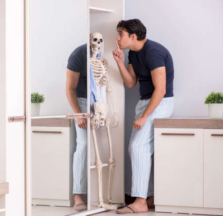 Concept of Skeleton in the cupboard or closetの写真素材