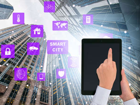 Smart city in innovation conceptの写真素材