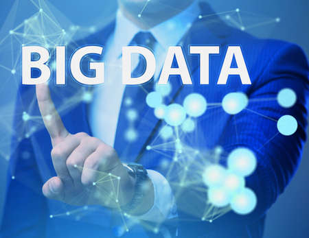 The fintech financial big data concept with analystの写真素材