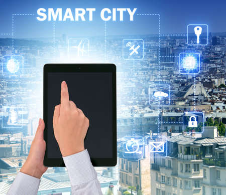Smart city in innovation conceptの写真素材